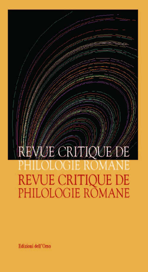 Revue critique de philologie romane (2015). Vol. 16. Revue critique de philologie romane (2015). Vol. 16.
