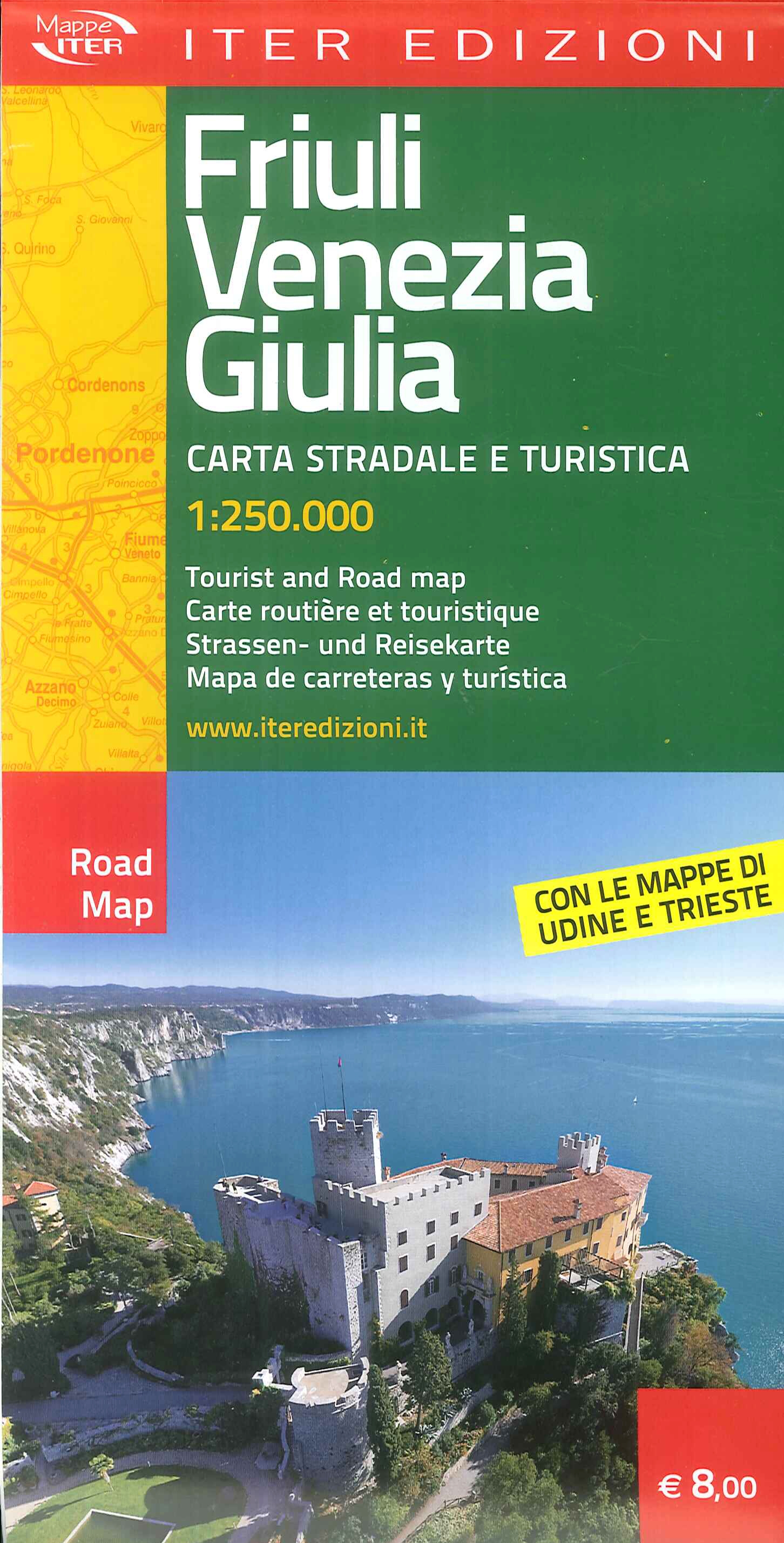 Friuli Venezia Giulia. Carta stradale e turistica 1:250.000