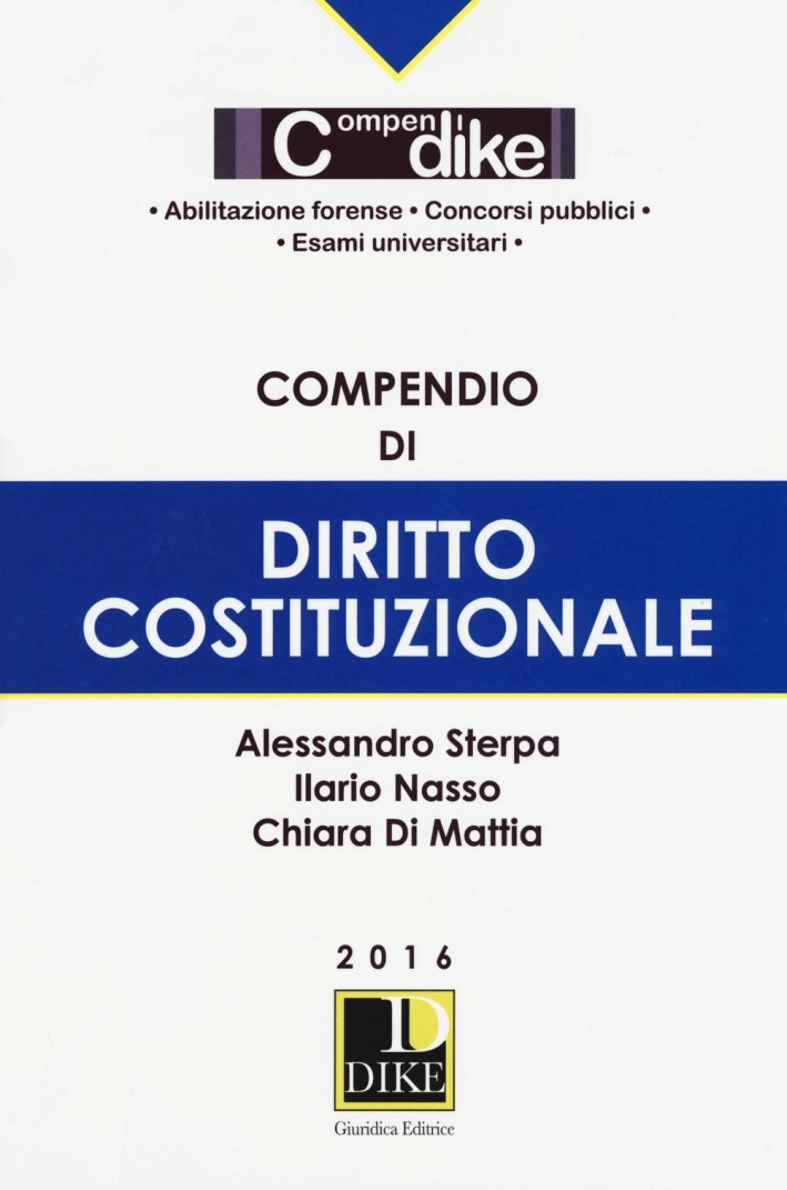 Compendio di diritto costituzionale Compendio di diritto costituzionale