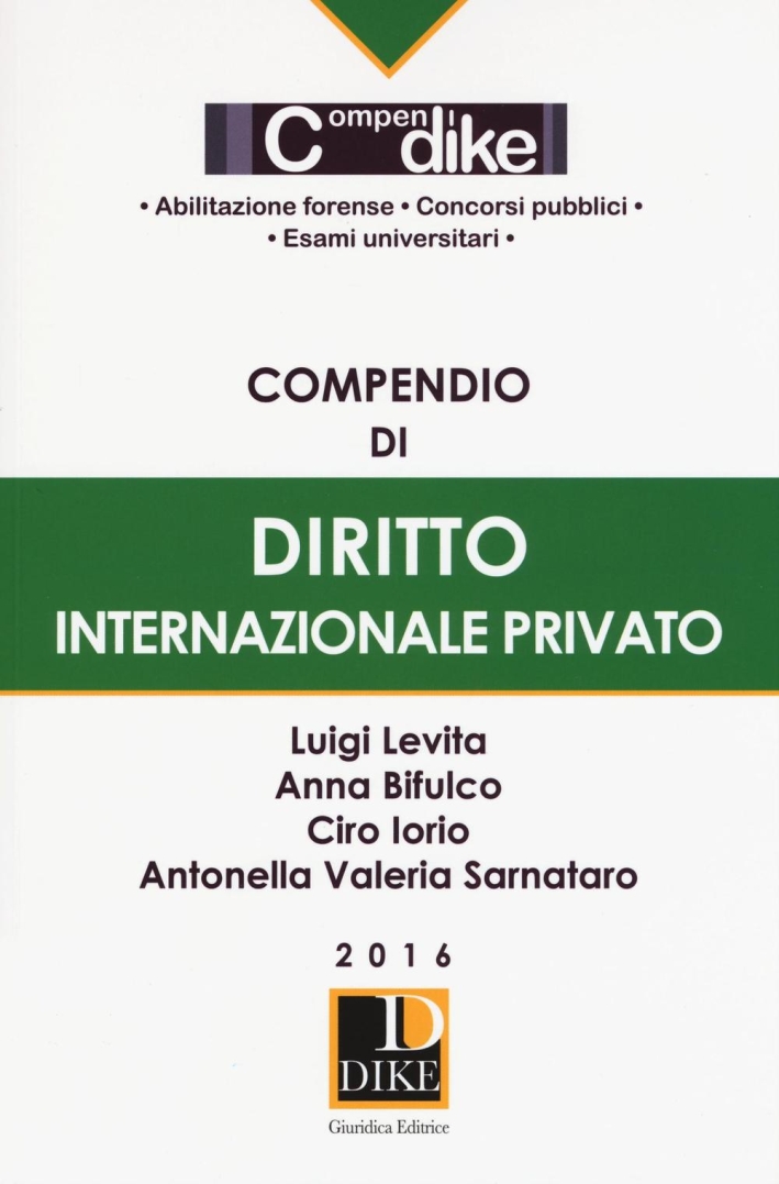 Compendio di diritto internazionale privato Compendio di diritto internazionale privato