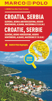 Slovenia, Croazia, Serbia, Bosnia Erzegovina 1:800.000 Slovenia, Croazia, Serbia, Bosnia Erzegovina 1:800.000
