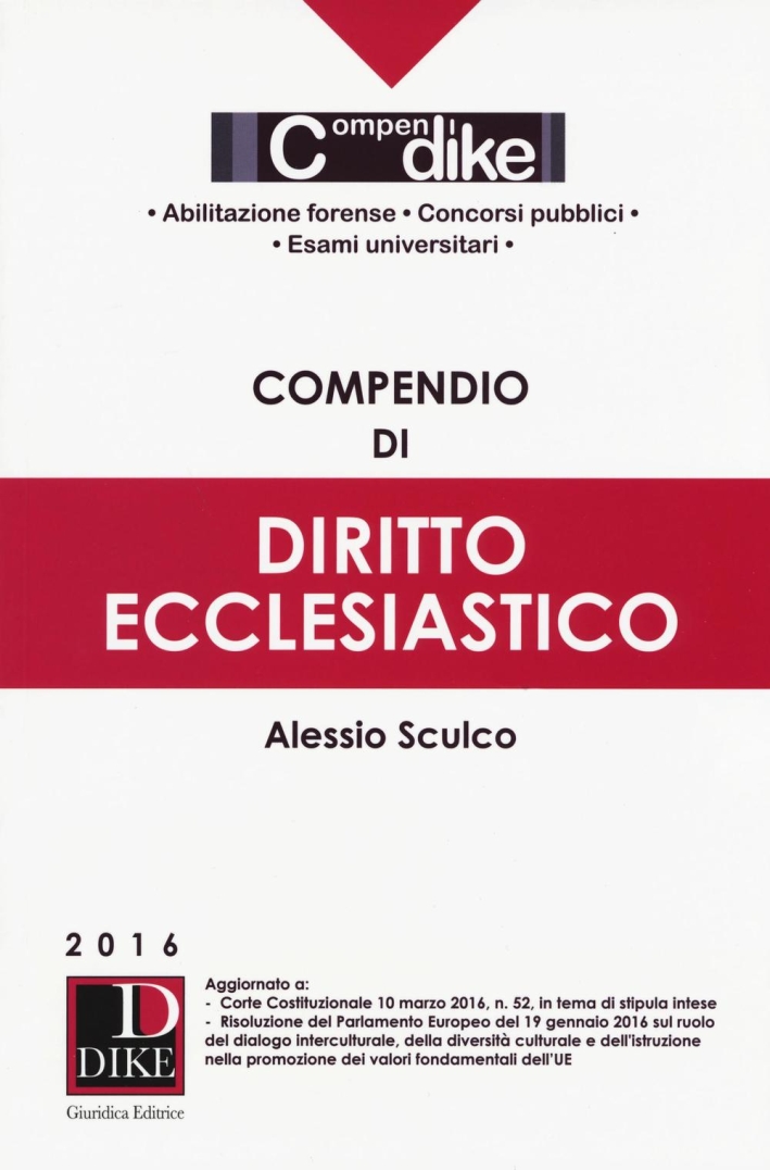 Compendio di diritto ecclesiastico Compendio di diritto ecclesiastico