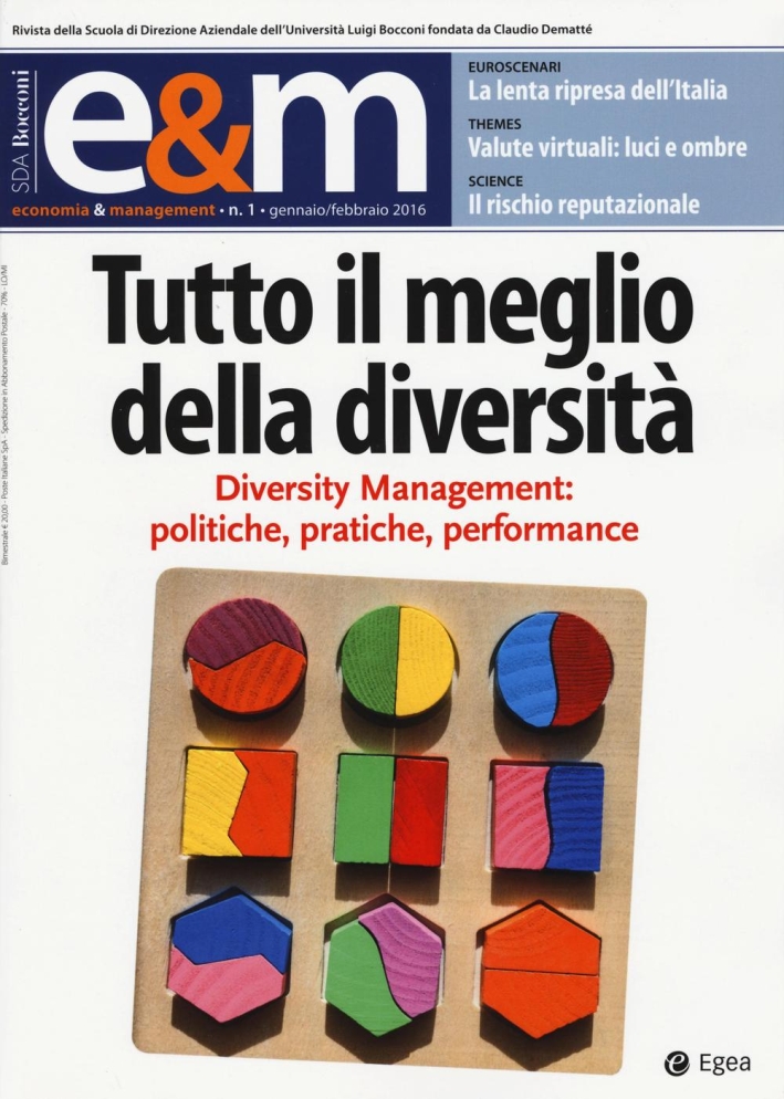 Economia & management (2016). Vol. 1. Economia & management (2016). Vol. 1.