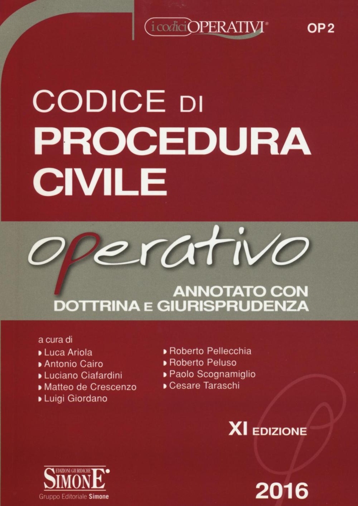 Codice di procedura civile operativo Codice di procedura civile operativo