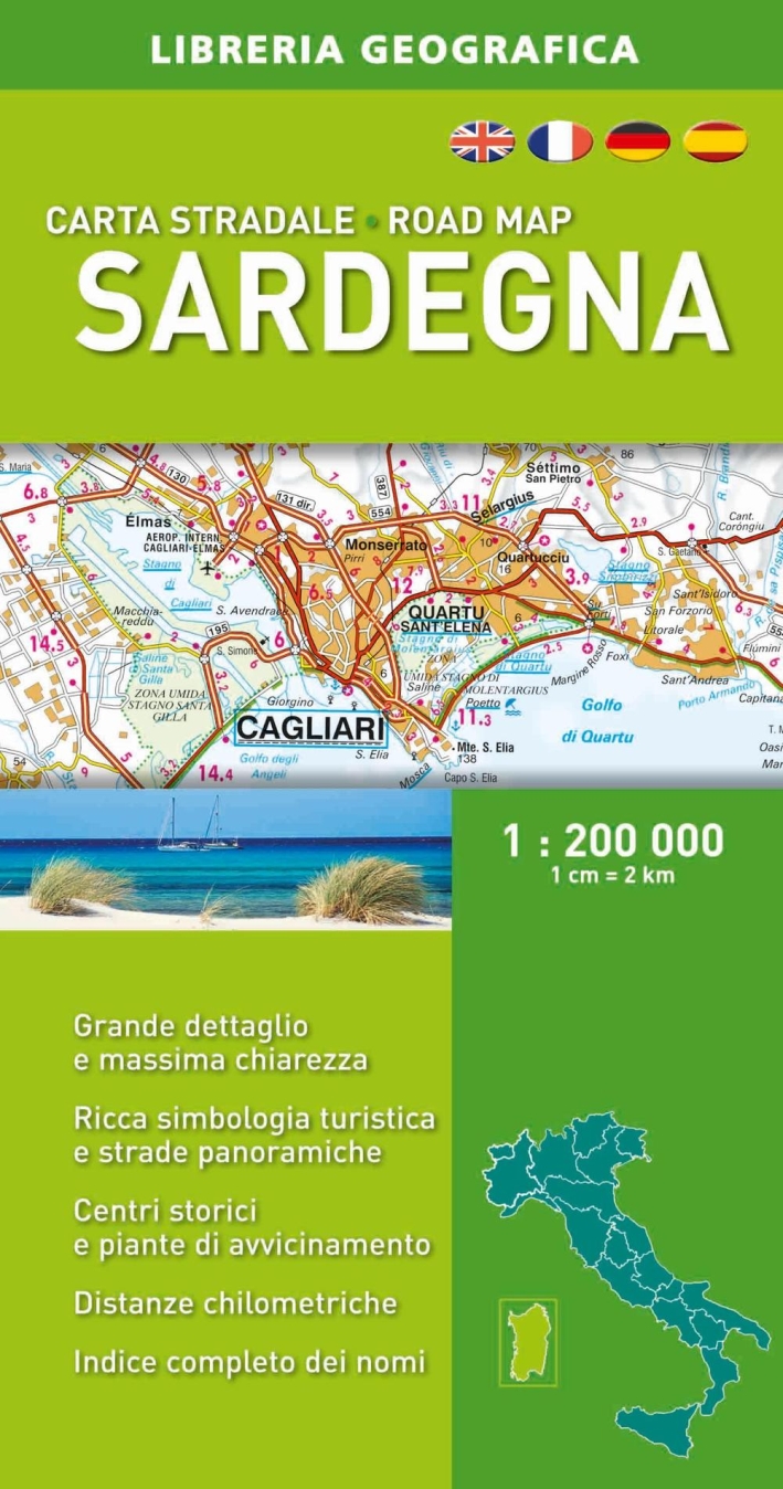 Sardegna. Carta stradale 1:200.000. Sardegna. Carta stradale 1:200.000.