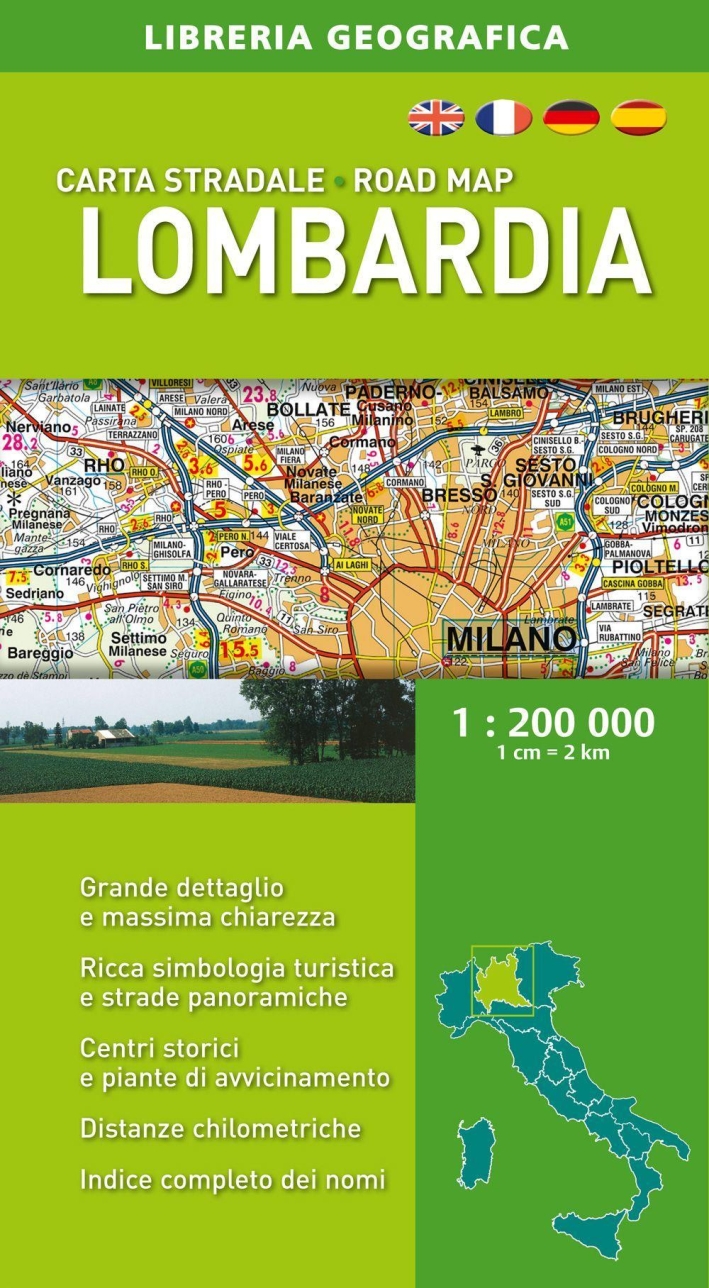 Lombardia. Carta stradale 1:200.000. Lombardia. Carta stradale 1:200.000.