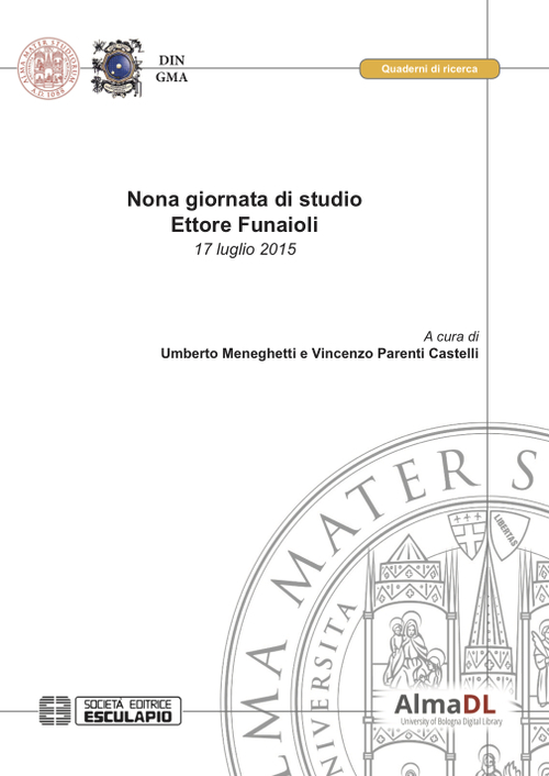 Nona giornata di studio Ettore Funaioli (17 luglio 2015). Nona giornata di studio Ettore Funaioli (17 luglio 2015).