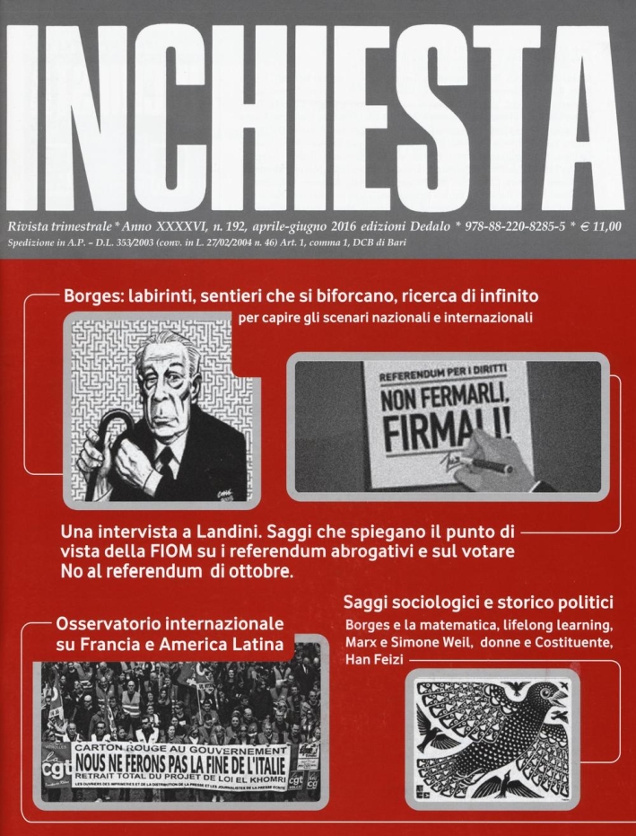 Inchiesta (2016). Vol. 192 Inchiesta (2016). Vol. 192