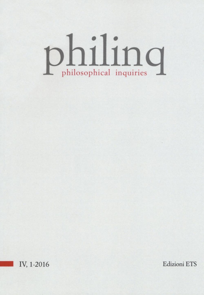 Philinq. Philosophical inquiries (2016). Vol. 1. Philinq. Philosophical inquiries (2016). Vol. 1.