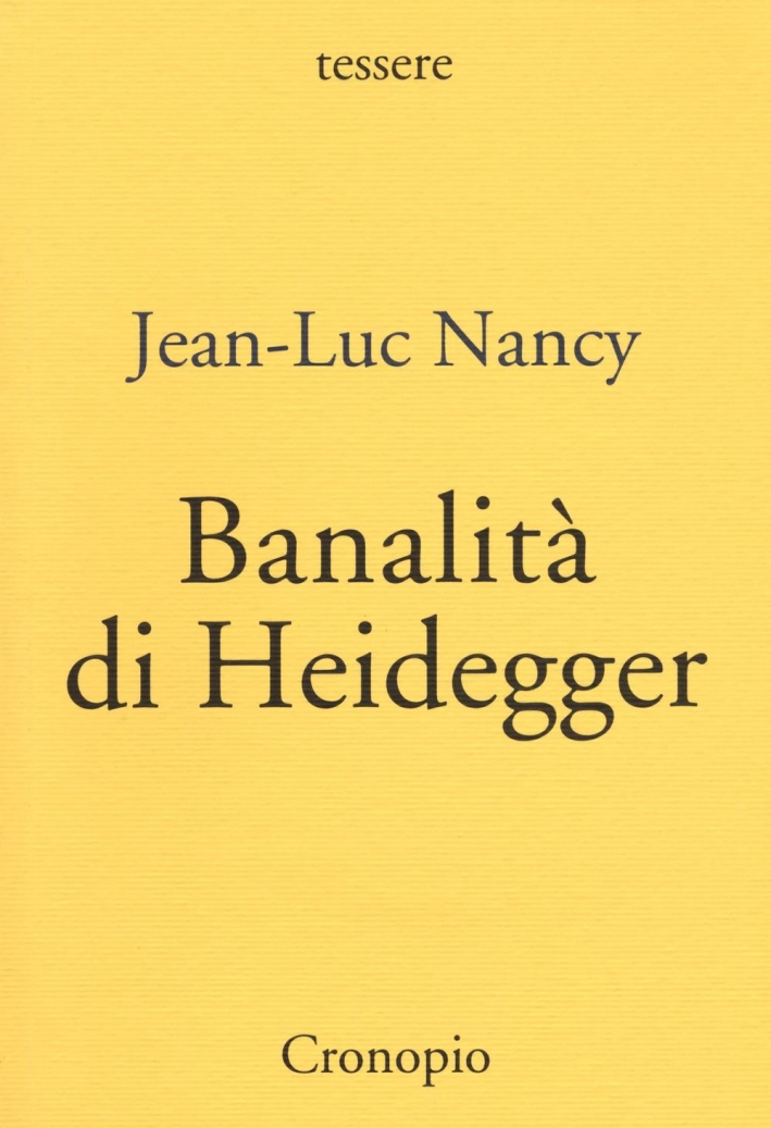 Banalità di Heidegger Banalità di Heidegger