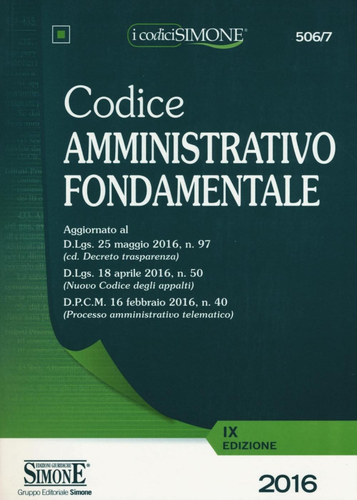 Codice amministrativo fondamentale Codice amministrativo fondamentale