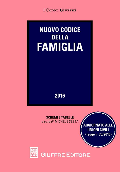 Nuovo codice della famiglia. Schemi e tabelle. Nuovo codice della famiglia. Schemi e tabelle.