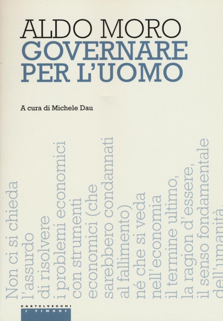 Governare per l'uomo Governare per l'uomo