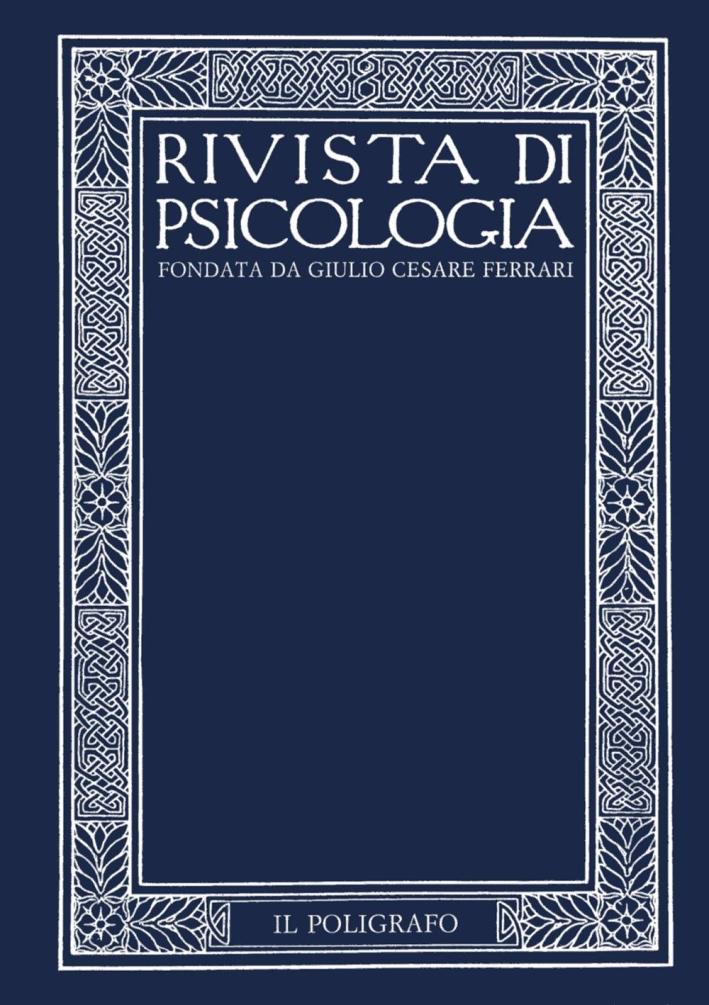 Rivista di psicologia. Vol. 2. Maggio-Agosto 1989 Rivista di psicologia. Vol. 2. Maggio-Agosto 1989