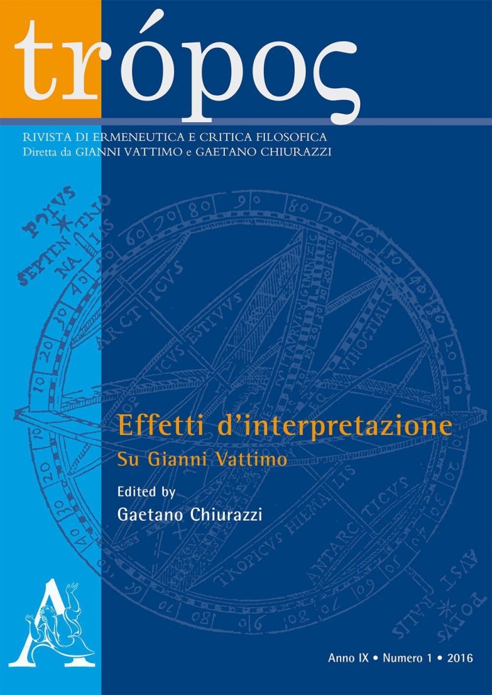 Effetti d'interpretazione. Su Gianni Vattimo Effetti d'interpretazione. Su Gianni Vattimo