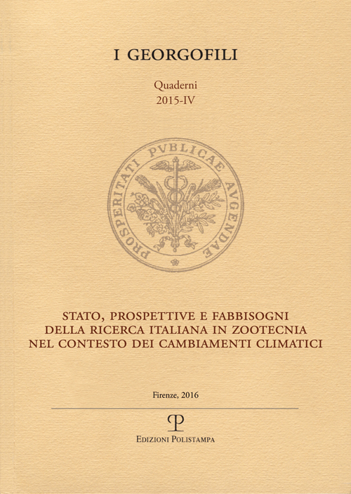 Stato, prospettive e fabbisogni della ricerca italiana in zootecnia nel contesto dei cambiamenti climatici. Stato, prospettive e fabbisogni della ricerca italiana in zootecnia nel contesto dei cambiamenti climatici.