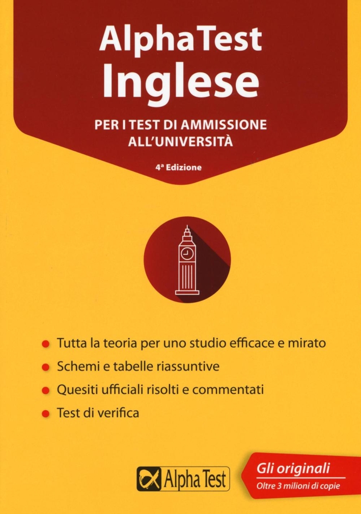 Alpha Test inglese. Per i test di ammissione all'università Alpha Test inglese. Per i test di ammissione all'università