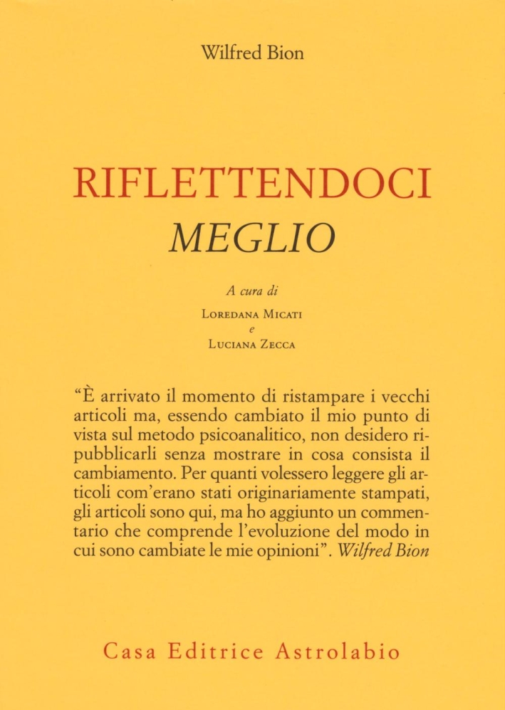 Riflettendoci meglio Riflettendoci meglio