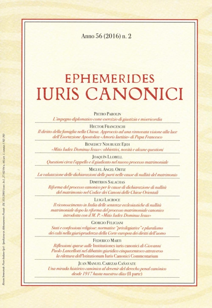 Ephemerides Iuris canonici (2016). Vol. 2. Ephemerides Iuris canonici (2016). Vol. 2.