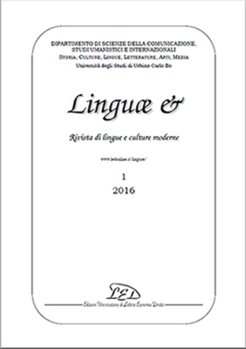 Linguæ &. Rivista di lingue e culture moderne (2016). Ediz. italiana, inglese e spagnola. Vol. 1 Linguæ &. Rivista di lingue e culture moderne (2016). Ediz. italiana, inglese e spagnola. Vol. 1