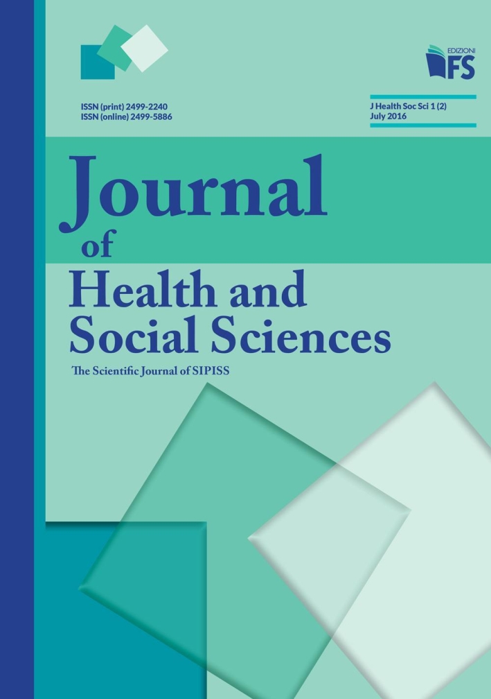 Journal of health and social sciences (2016). Vol. 2: July Journal of health and social sciences (2016). Vol. 2: July