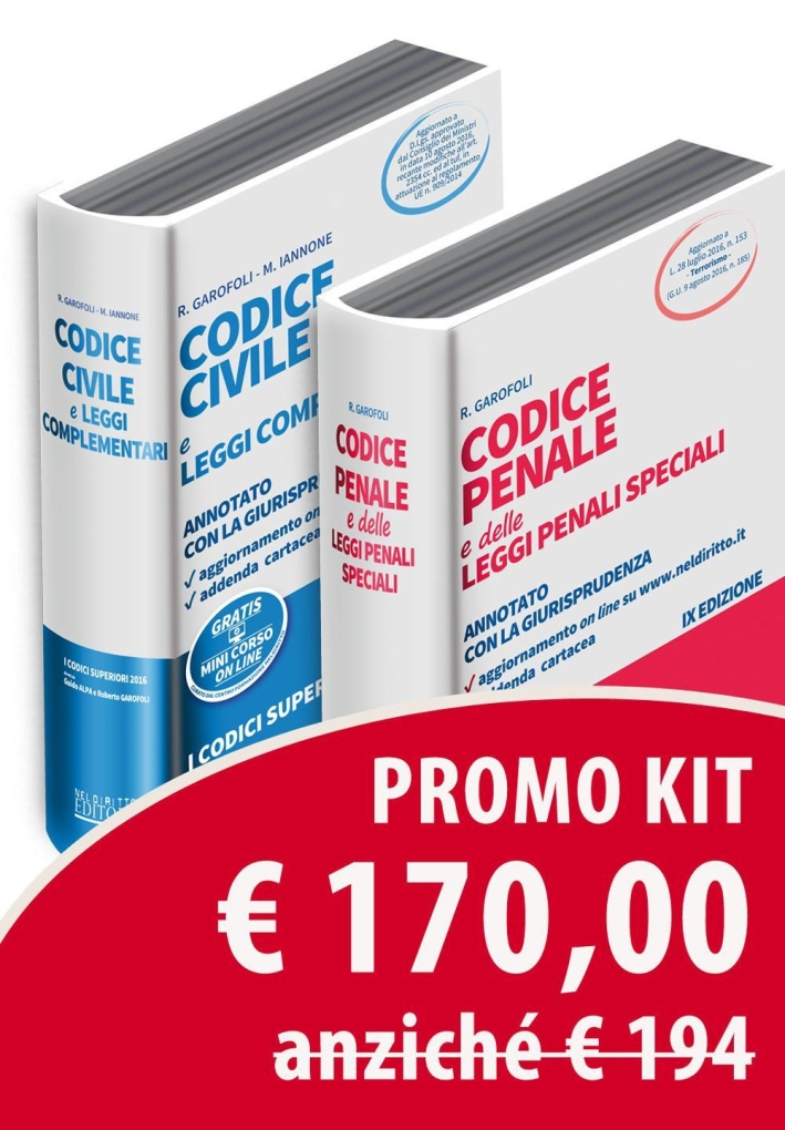 Kit codici annotati: Codice civile-Codice penale Kit codici annotati: Codice civile-Codice penale