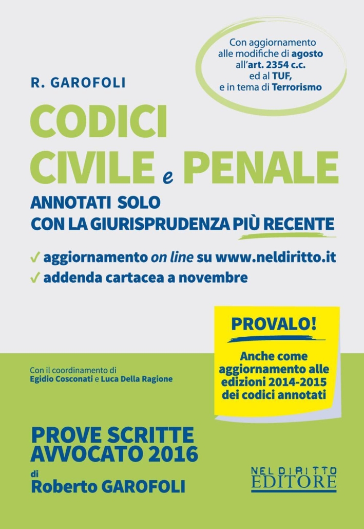 Codice civile e penale. Annotati solo con la giurisprudenza più recente. Con aggiornamento online Codice civile e penale. Annotati solo con la giurisprudenza più recente. Con aggiornamento online