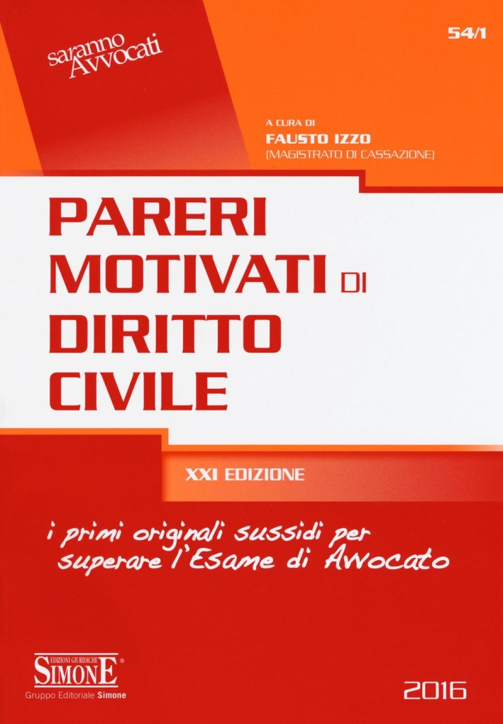 Pareri motivati di diritto civile. Pareri motivati di diritto civile.
