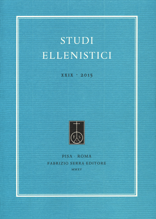Studi ellenistici (2015). Vol. 29. Studi ellenistici (2015). Vol. 29.