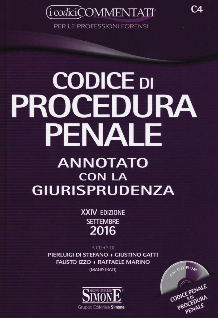 Codice di procedura penale. Annotato con la giurisprudenza. Con CD-ROM Codice di procedura penale. Annotato con la giurisprudenza. Con CD-ROM