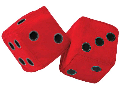 Peluche Dadi Rosso-Nero. 9X9 cm. Peluche Dadi Rosso-Nero. 9X9 cm.
