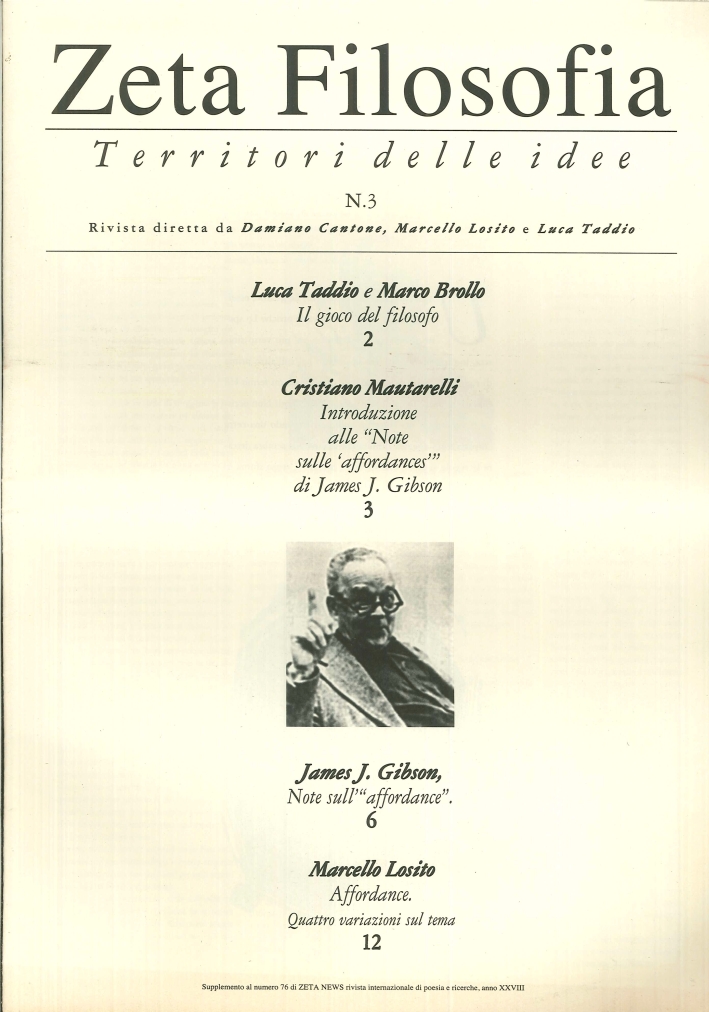Zeta Filosofia. Territori delle Idee. N. 3. Supplemento al n. 76 di Zeta News Anno XXVIII. Zeta Filosofia. Territori delle Idee. N. 3. Supplemento al n. 76 di Zeta News Anno XXVIII.