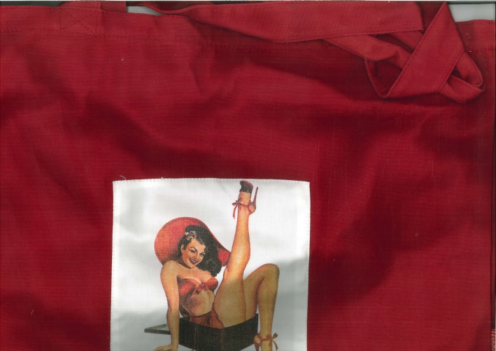 Shopping Bag in Cotone. Pin up. Rossa. Legami. Cm47x35. Shopping Bag in Cotone. Pin up. Rossa. Legami. Cm47x35.