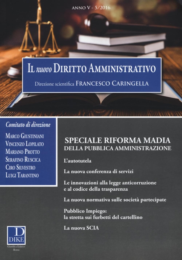 Il nuovo diritto amministrativo (2016). Vol. 5 Il nuovo diritto amministrativo (2016). Vol. 5