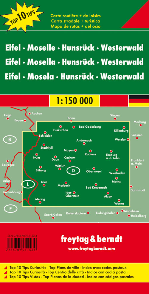 Eifel, Mosel, Hunsrück, Westerwald 1:150.000 Eifel, Mosel, Hunsrück, Westerwald 1:150.000