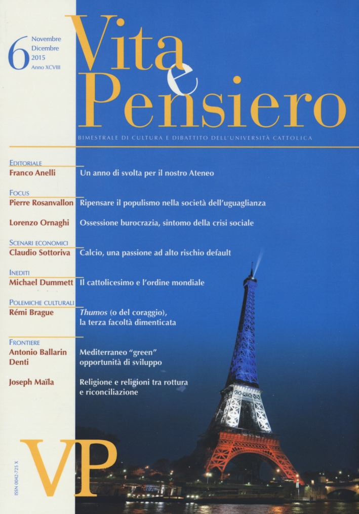 Vita e pensiero (2015). Vol. 6. Vita e pensiero (2015). Vol. 6.
