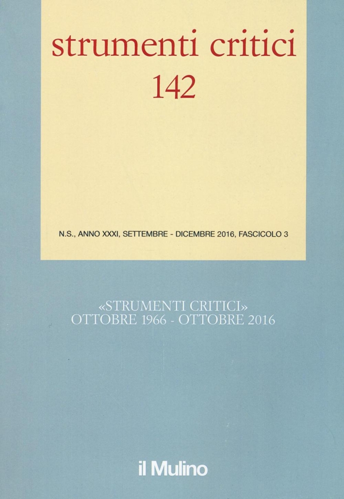 Strumenti critici (2016). Vol. 3. Strumenti critici (2016). Vol. 3.