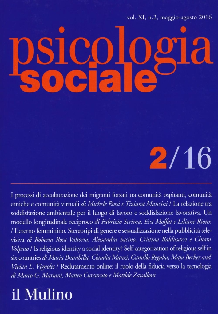 Psicologia sociale (2016). Vol. 2. Psicologia sociale (2016). Vol. 2.