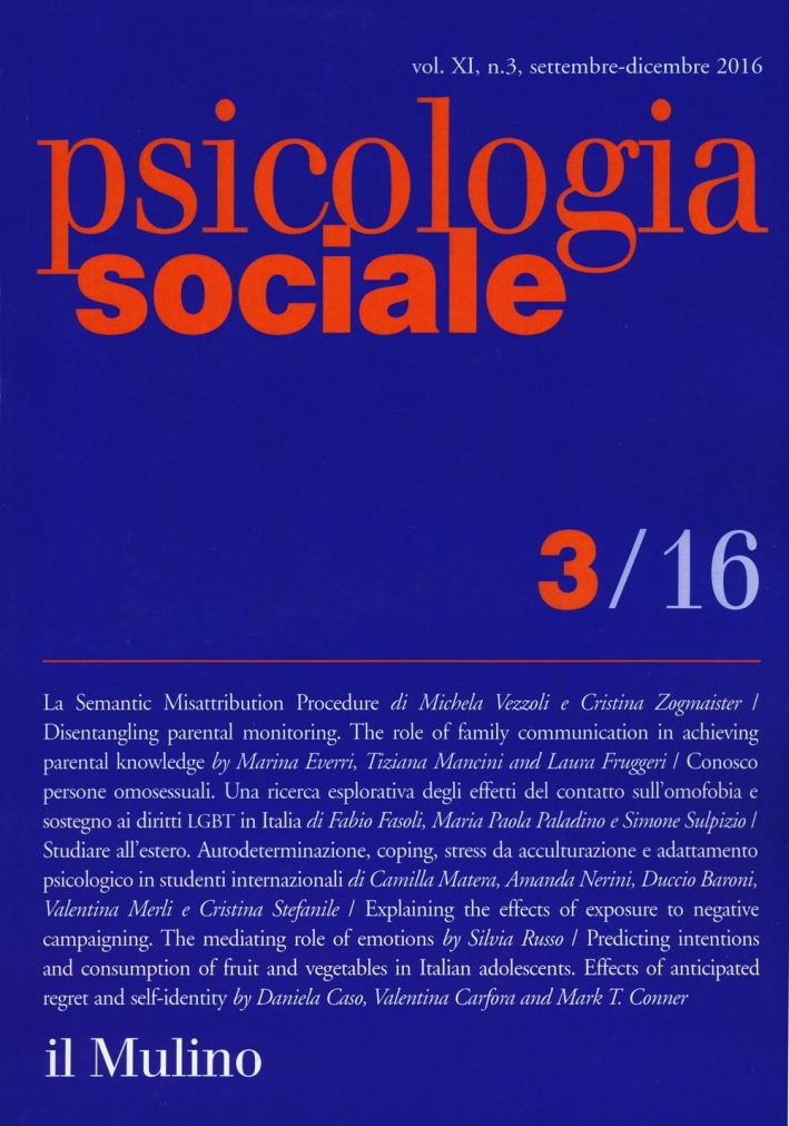 Psicologia sociale (2016). Vol. 3 Psicologia sociale (2016). Vol. 3