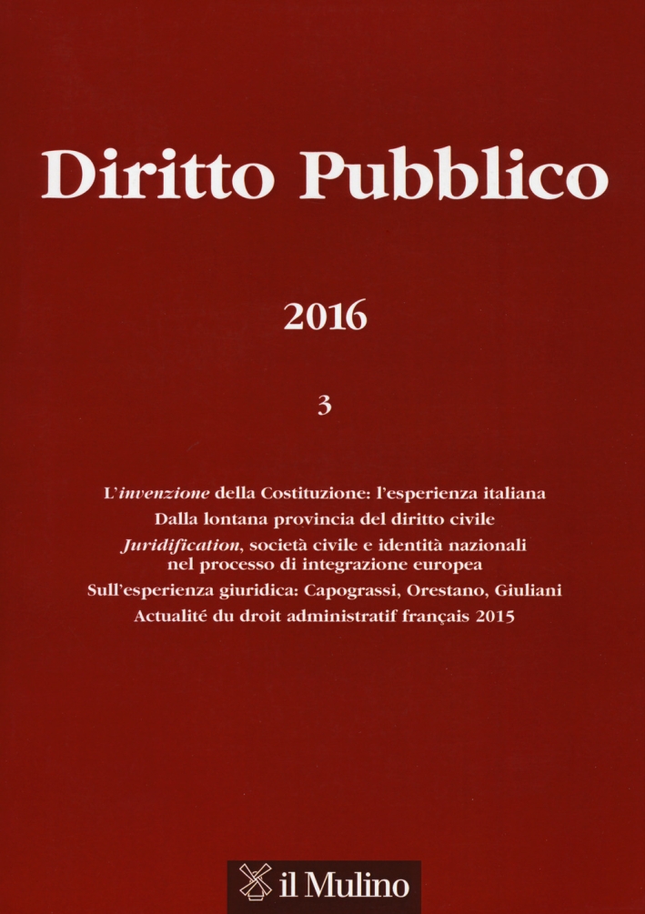 Diritto pubblico (2016). Vol. 3 Diritto pubblico (2016). Vol. 3