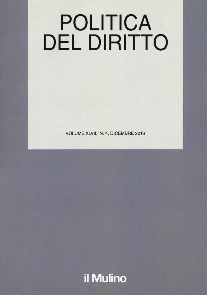Politica del diritto (2016). Vol. 4. Politica del diritto (2016). Vol. 4.