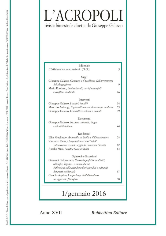 L'acropoli (2016). Vol. 1. L'acropoli (2016). Vol. 1.