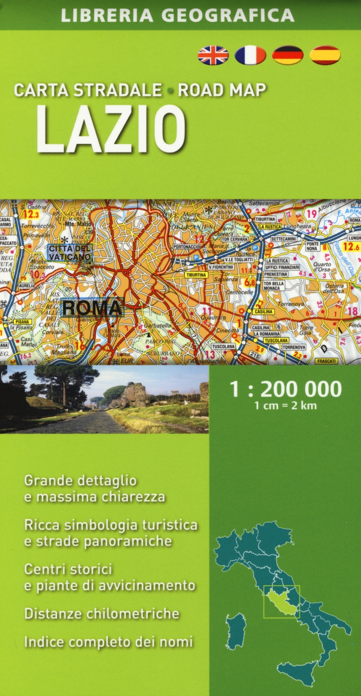 Lazio. Carta stradale 1:200.000 Lazio. Carta stradale 1:200.000