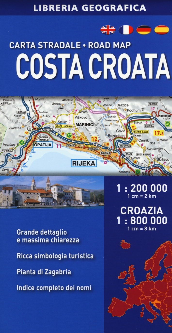 Costa croata 1:200.000. Croazia 1:800.000 Costa croata 1:200.000. Croazia 1:800.000