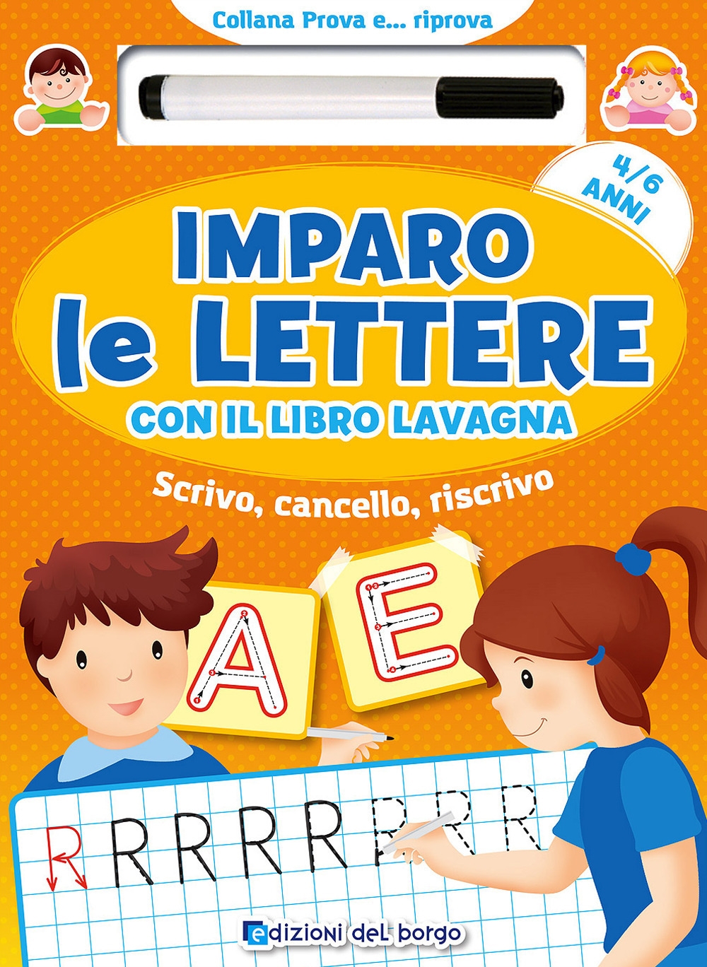Imparo le lettere con il libro lavagna. Scrivo, cancello, riscrivo. 4-6 anni. Con pennarello con inchiostro a base d'acqua Imparo le lettere con il libro lavagna. Scrivo, cancello, riscrivo. 4-6 anni. Con pennarello con inchiostro a base d'acqua