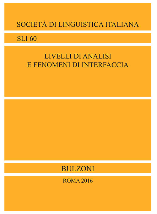 Livelli di analisi e fenomeni di interfaccia Livelli di analisi e fenomeni di interfaccia