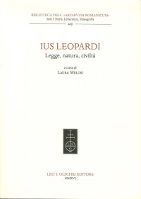 Ius Leopardi. Legge. Natura. Civiltà