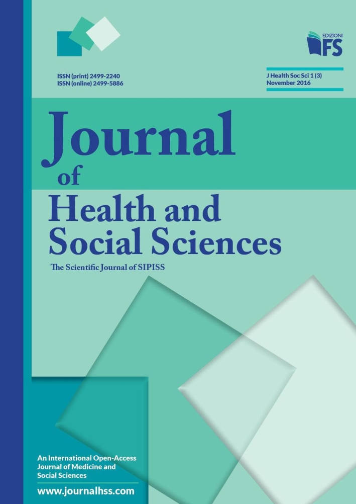 Journal of health and social sciences. November 2016 Journal of health and social sciences. November 2016