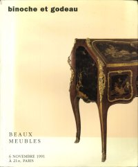 Binoche Et Godeau. Beaux Meubles. Vente le Mercredi 6 Novembre 1991 À 21 H. Paris Drouot Montaigne