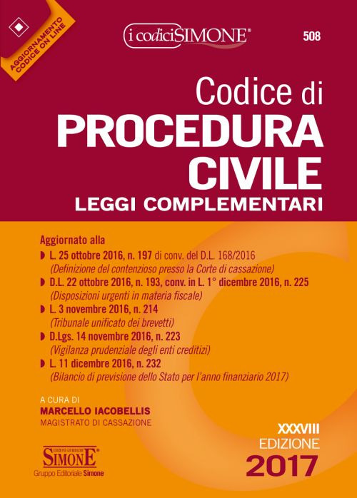 Codice di procedura civile. Leggi complementari Codice di procedura civile. Leggi complementari